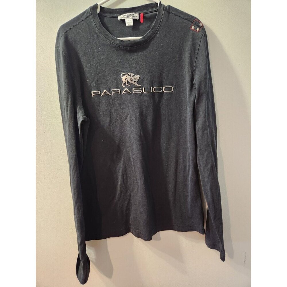 Parasuco Long Sleeves Black T-Shirt Size Large Pre-Owned